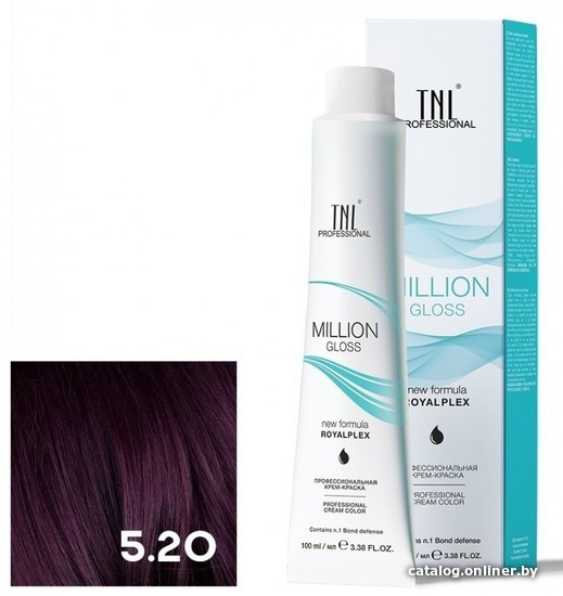 

Крем-краска для волос TNL Professional Million Gloss 5.20 100 мл