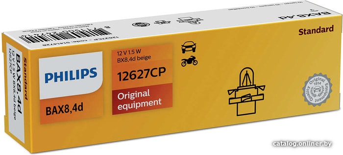

Лампа накаливания Philips BX8.4d Vision, бежевый 1шт