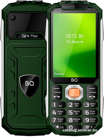

Кнопочный телефон BQ-Mobile BQ-3586 Tank Max (зеленый)