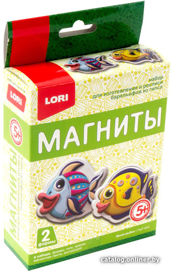 

Набор для лепки Lori Магниты из гипса. Яркие рыбки Пз/Г-014