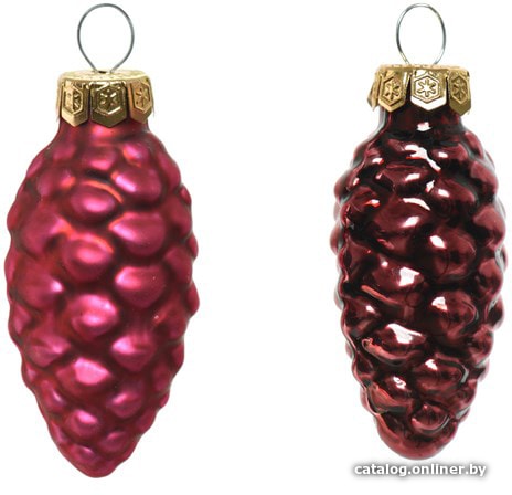 

Елочная игрушка Albero Di Natale Сосновые 012102 (рубиновый)