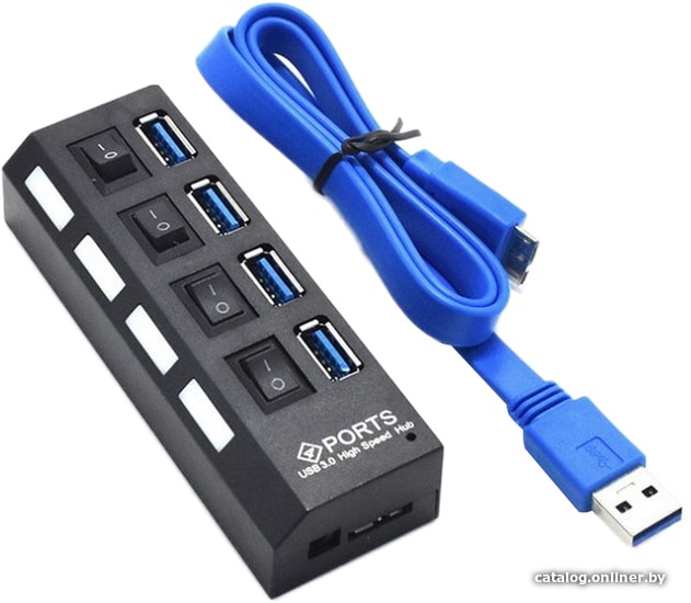 

USB-хаб USBTOP USB3.0 Type-A - 4x USB3.0 с выключателями