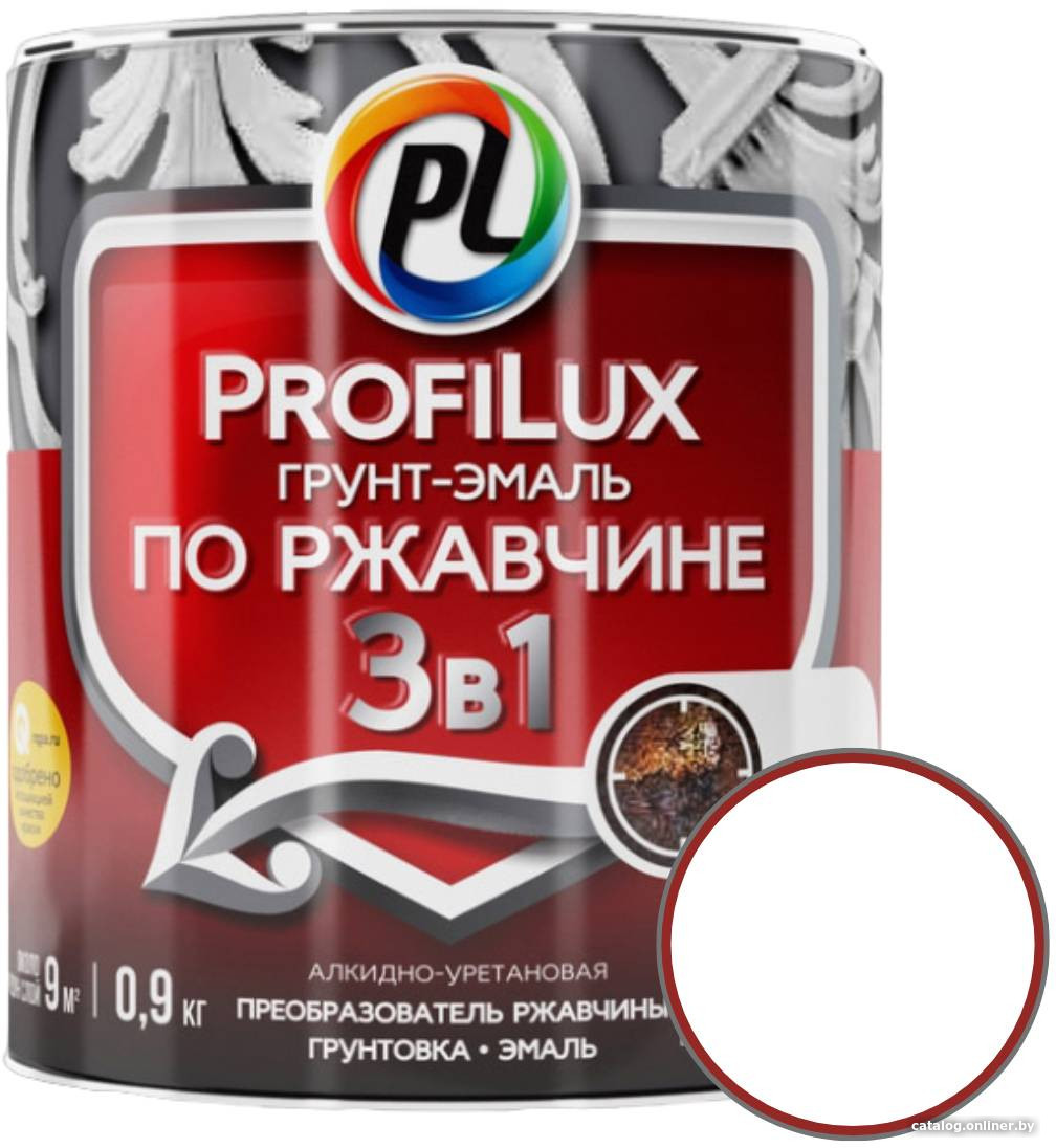 

Грунт-эмаль Profilux По ржавчине 3в1 (0.9 кг, белый)
