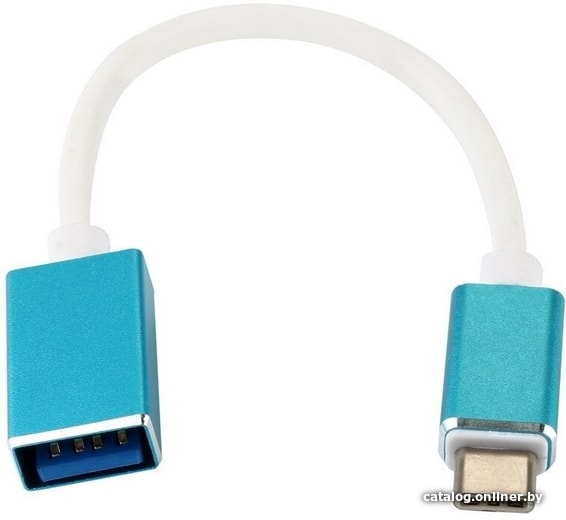 

Адаптер USBTOP OTG USB3.1 Type-C – USB3.0 10 см (бирюзовый)