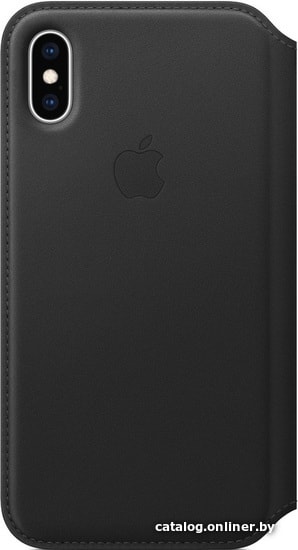 

Чехол для телефона Apple Leather Folio для iPhone XS Black