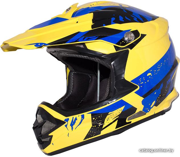 

Мотошлем Racer JK316 (M, желтый/синий)