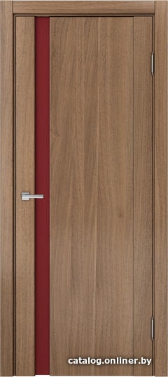 

Межкомнатная дверь MDF-Techno Доминика 225 (орех золотистый, Лакобель красный)