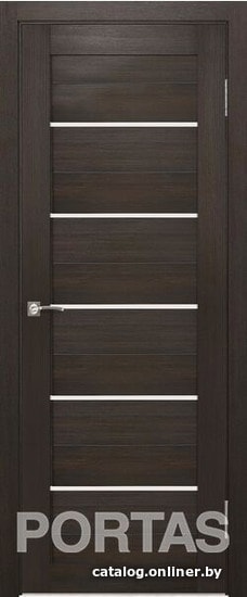 

Межкомнатная дверь Portas S22 90x200 (орех шоколад, стекло lacobel белый лак)