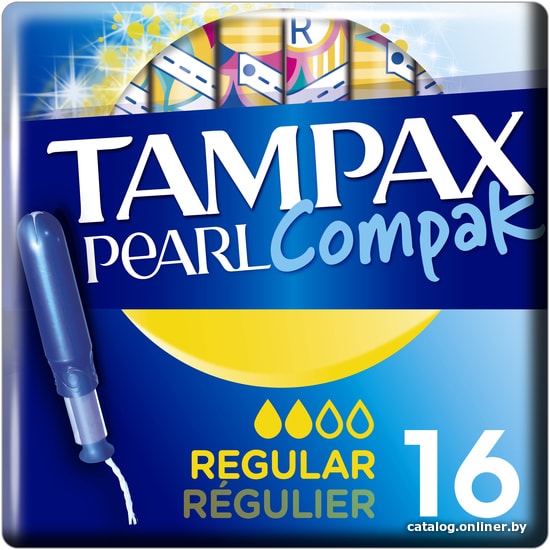 

Тампоны с аппликатором Tampax Pearl Regular Duo с аппликатором (16 шт)