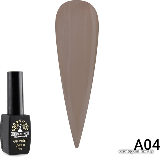 

Гель-лак Global Fashion Black Elite серии А (тон A04) 8 мл