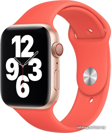 

Ремешок Apple спортивный 44 мм (розовый цитрус, S/M и M/L) MYAW2