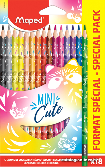 

Набор цветных карандашей Maped Mini Cute 862202 (18 цветов)
