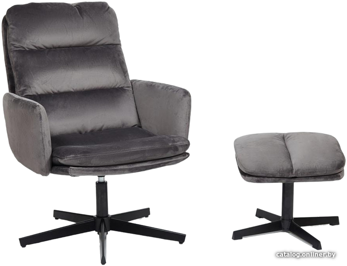 

Интерьерное кресло TetChair Alfred с банкеткой mod.DM7574-1 (серый)