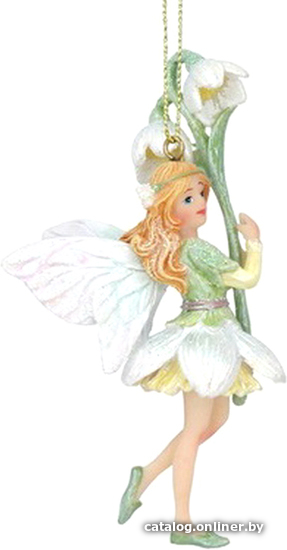 

Елочная игрушка Gisela Graham Rose Ball. Фея с цветком 13160-1 (белый)
