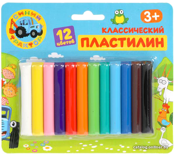 

Пластилин MultiArt Синий трактор MCB-12-BT (12 цветов)