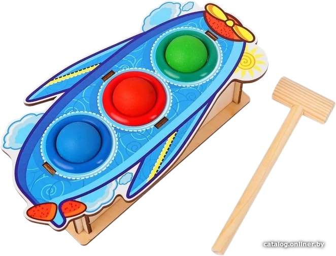 

Молоточек WoodLand Toys Самолет 3 отверстия 115203