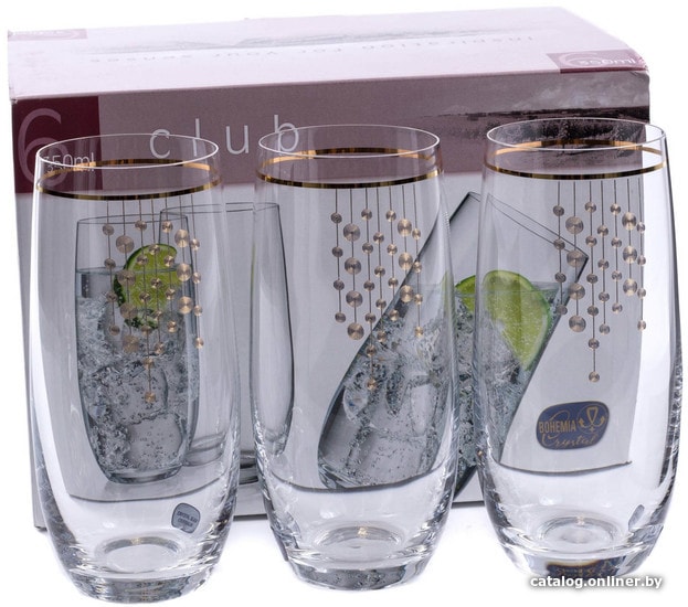 

Набор стаканов для воды и напитков Bohemia Crystal Club 25180/Q9104/350