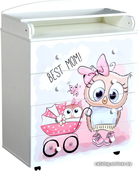 

Детский комод Кедр Fantasia Best Mom (белый)