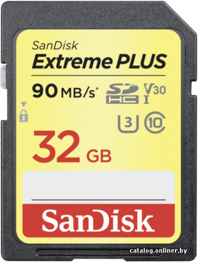 

Карта памяти SanDisk ExtremePlus V30 SDHC 32GB [SDSDXWF-032G-GNCIN]