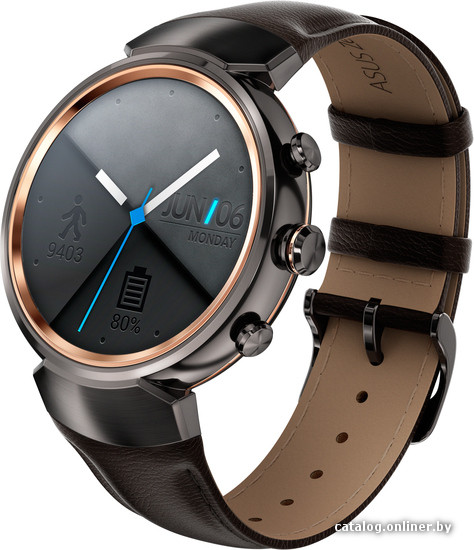 

Умные часы ASUS ZenWatch 3 Gunmetal case/Brown leather band [WI503Q]