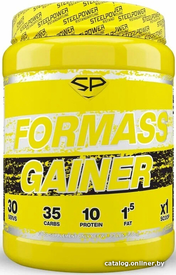 

Гейнер Steelpower ForMass Gainer (1500 г, персик/манго)