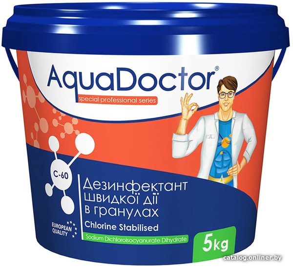 

Химия для бассейна Aquadoctor Хлор для бассейна быстрого действия C-60 5кг