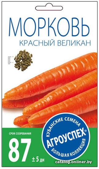 

Семена Агроуспех Морковь Красный Великан 22196 2 г