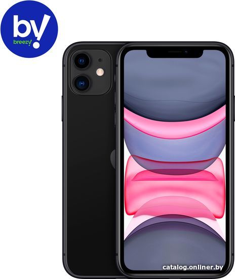 Apple iPhone 11 64GB Восстановленный by Breezy, грейд C (черный) смартфон  купить в Могилеве