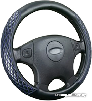 

Оплетка на руль CarFashion Romb M 31551 (черный/черный/синий)