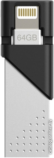

USB Flash Silicon-Power xDrive Z50 64GB (черный/серебристый)