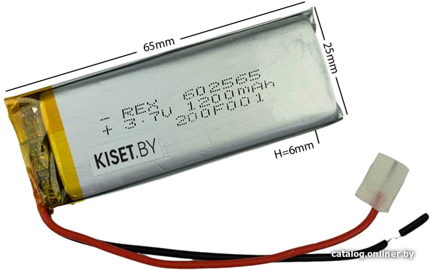 

Аккумулятор Bebat 602565 со шлейфом 2pin