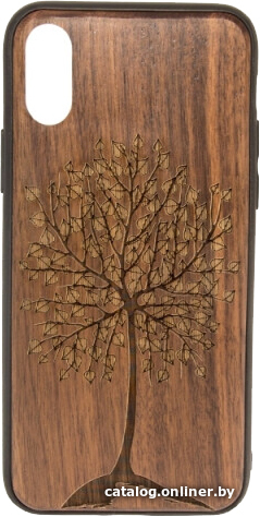 

Чехол для телефона Case Wood для Apple iPhone X (грецкий орех, ваза)