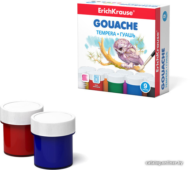 

Гуашь Erich Krause 50536 (9 цв)
