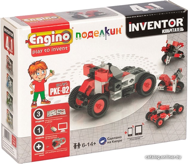 

Конструктор Engino Inventor PKE-02 Мотоциклы. 4 модели