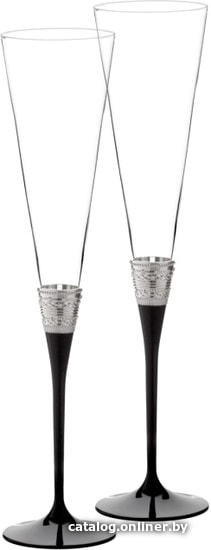 

Набор бокалов для шампанского Wedgwood Vera Wang With Love Noir Silver 55080606411