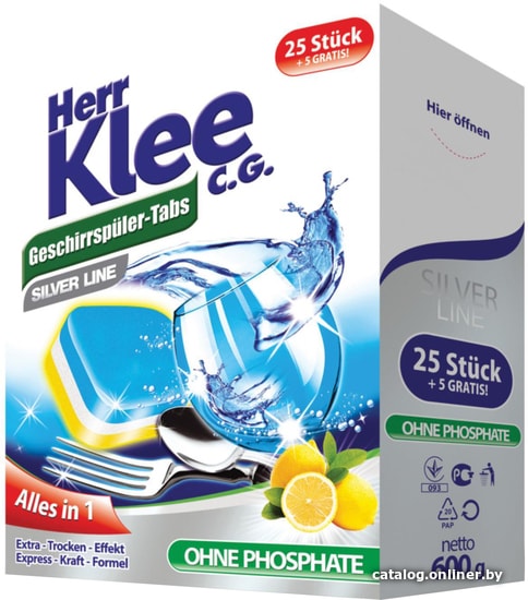 

Таблетки для посудомоечной машины Herr Klee Silver Line (30 шт)