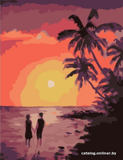 

Картина по номерам PaintBoy Закат для двоих CX3878