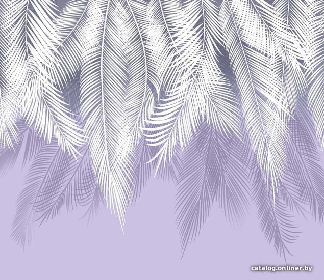

Виниловые обои Citydecor Пальмовые листья пурпурный 300x270