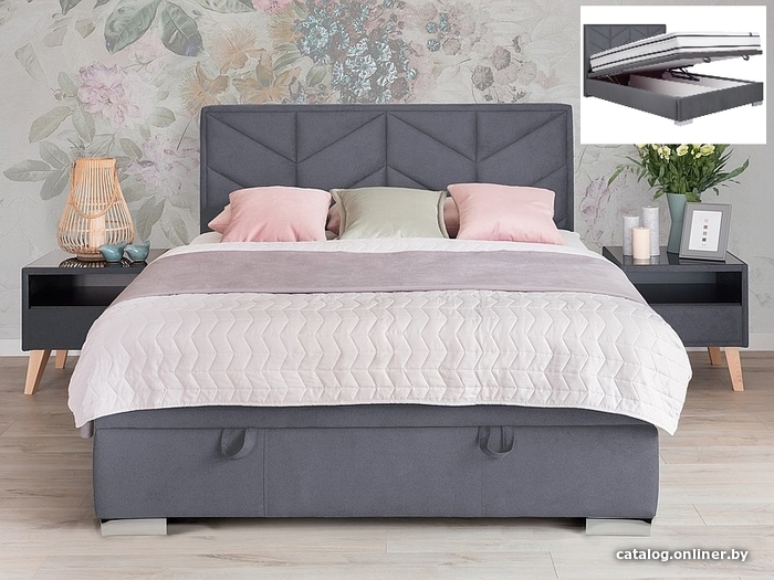 

Кровать Signal Morena Velvet Bluvel 14 160х200 (серый)
