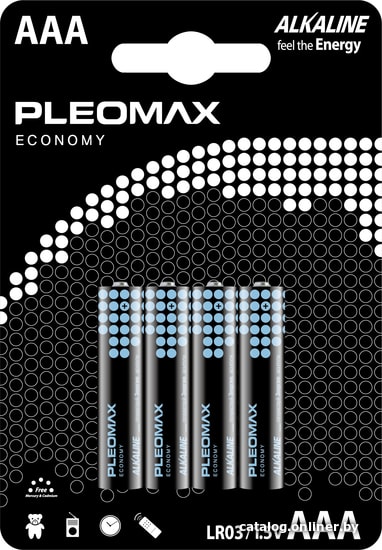 

Батарейка Pleomax Economy AAA 4 шт. (блистер)