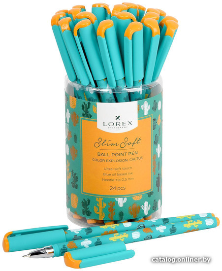 

Ручка масляная Lorex Color Explosion Cactus Slim Soft LXOPSS-CE2