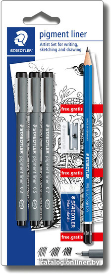 

Набор простых карандашей Staedtler Лайнер 308 SBK 3P