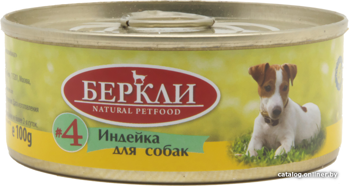 

Консервированный корм для собак Berkley Local #4 Индейка 100 г