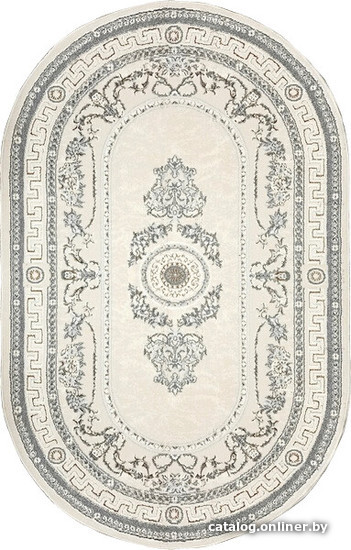 

Ковер для жилой комнаты Bossan Rome 1754A-KGRI-BEJ-OVAL 80x150