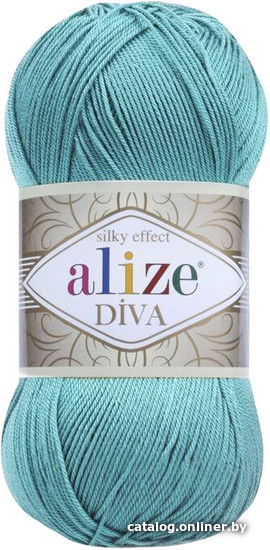 

Пряжа для вязания Alize Diva 376 (350 м, бирюзовый)