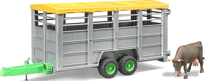 

Прицеп Bruder Livestock trailer with 1 cow 02227