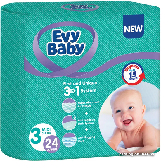 

Подгузники Evy Baby Midi 3 (24 шт)