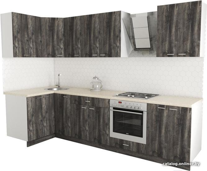 

Готовая кухня Хоум Лайн Луиза Люкс 1200x3000 угловой (сосна пасадена/сосна пасадена)