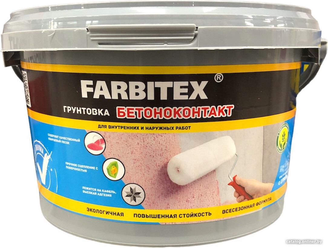 

Акриловая грунтовка Farbitex бетоноконтакт (3 кг)