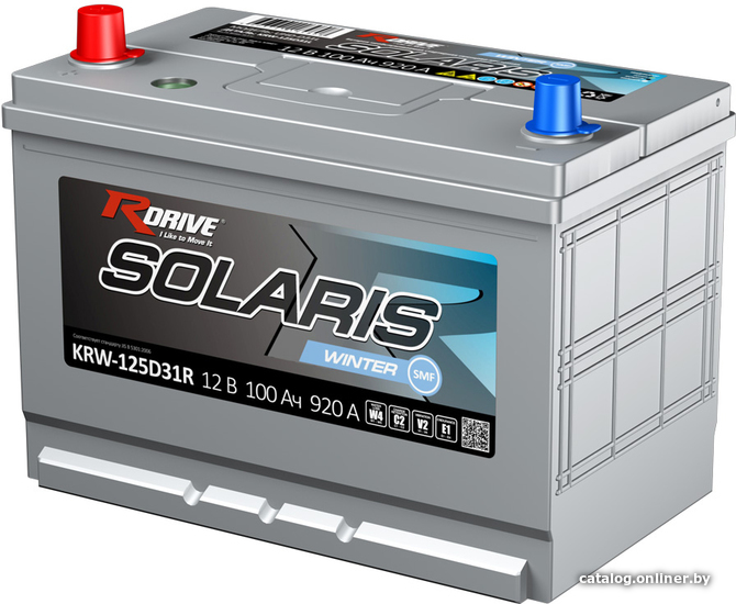

Автомобильный аккумулятор RDrive Solaris Winter SMF KRW-125D31R (100 А·ч)